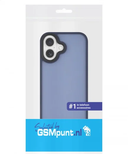 Apple iPhone 16 Pro Hoesje Back Cover Matte Blauw afbeelding 9