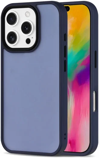 Apple iPhone 16 Pro Max Hoesje Back Cover Matte Blauw afbeelding 1