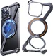 Apple iPhone 16 Pro Hoesje Metal Corner Frame Case MagSafe Zwart