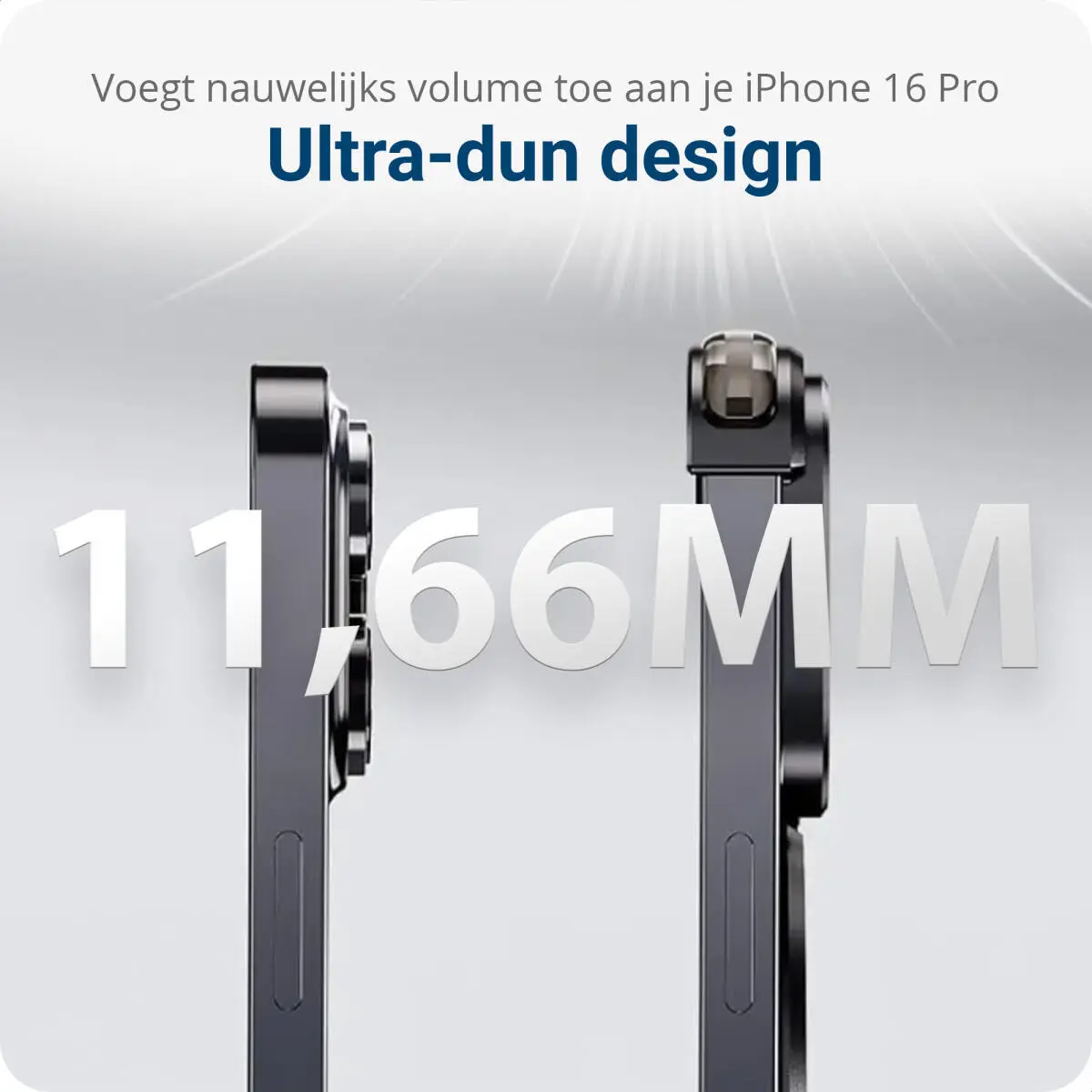 Apple iPhone 16 Pro Max Hoesje Metal Corner Frame Case MagSafe Zwart afbeelding 3