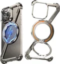 Apple iPhone 16 Pro Max Hoesje Metal Corner Frame Case MagSafe Titanium