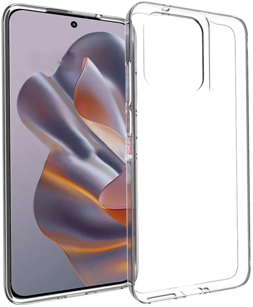 Motorola Edge 50 Hoesje Dun TPU Back Cover Transparant afbeelding 1