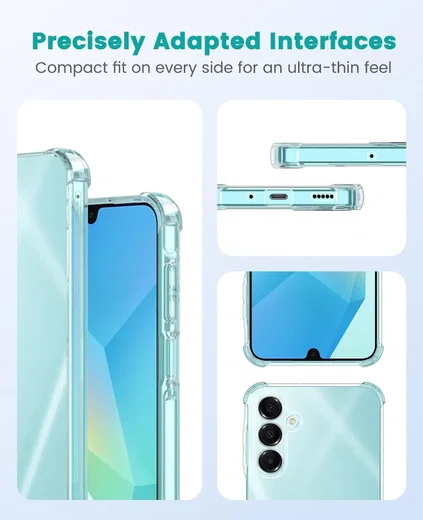Samsung Galaxy A16 Hoesje Schokbestendig en Dun TPU Back Cover Transparant afbeelding 2