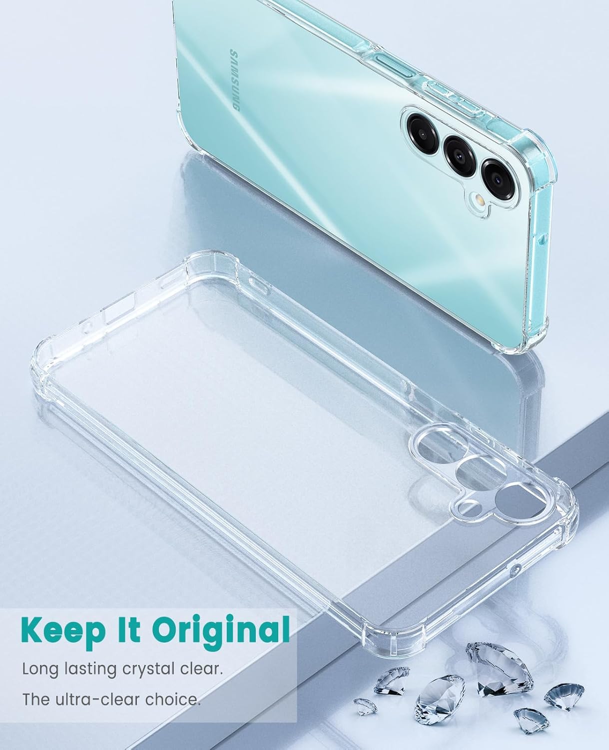 Samsung Galaxy A16 Hoesje Schokbestendig en Dun TPU Back Cover Transparant afbeelding 4