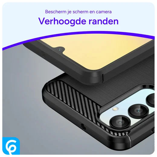Samsung Galaxy A16 Hoesje Geborsteld TPU Flexibele Back Cover Zwart afbeelding 5