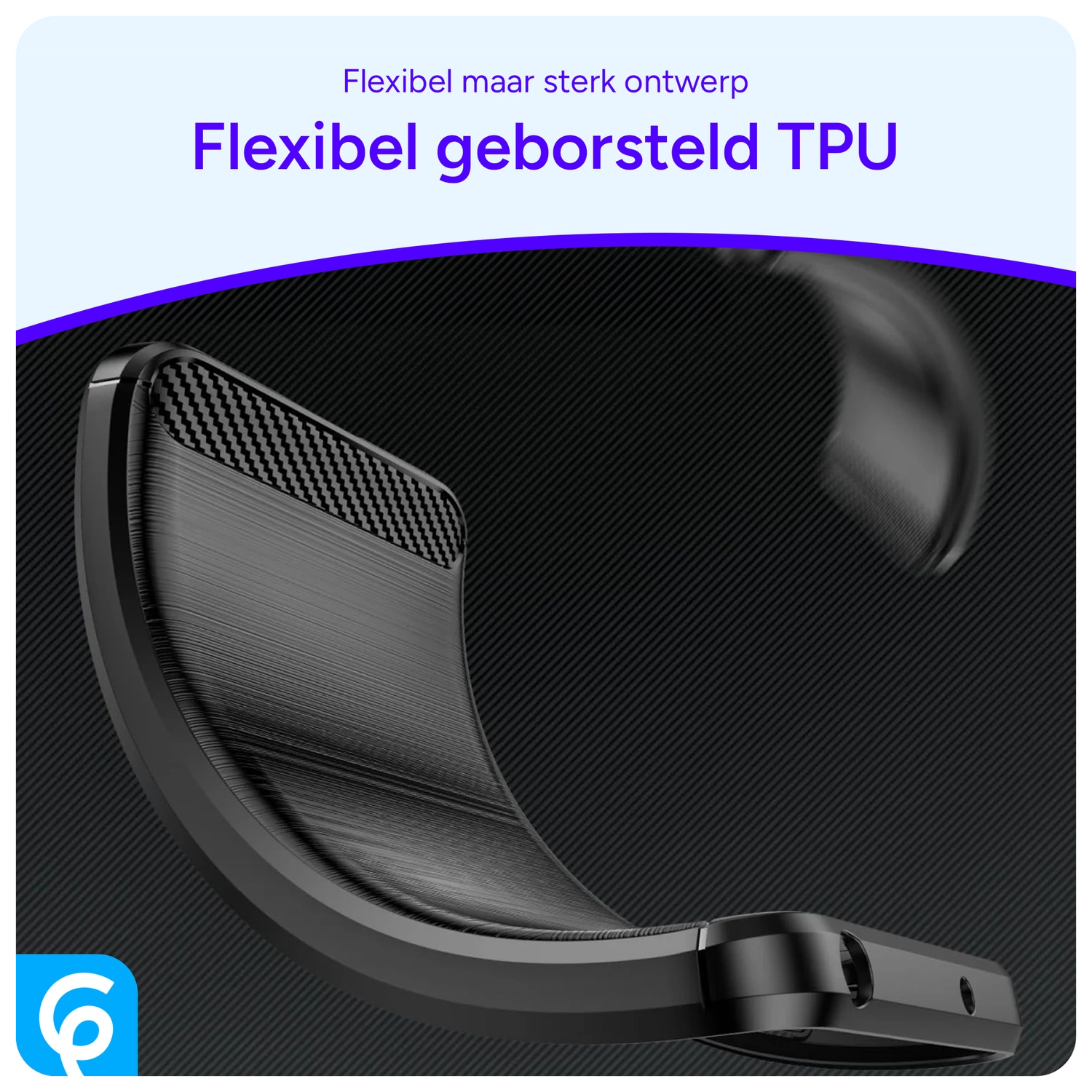 Samsung Galaxy A16 Hoesje Geborsteld TPU Flexibele Back Cover Zwart afbeelding 6