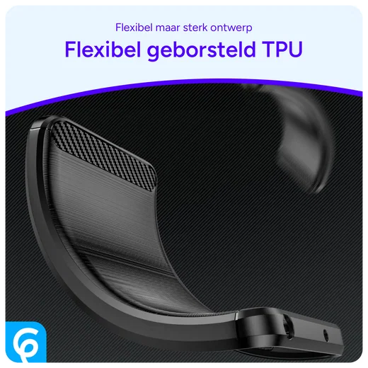 Samsung Galaxy A16 Hoesje Geborsteld TPU Flexibele Back Cover Zwart afbeelding 6