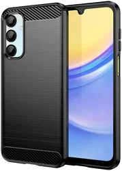 Samsung Galaxy A16 Hoesje Geborsteld TPU Flexibele Back Cover Zwart afbeelding