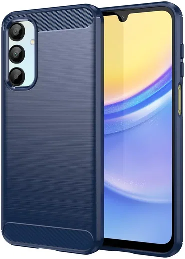 Samsung Galaxy A16 Hoesje Geborsteld TPU Flexibele Back Cover Blauw afbeelding 1