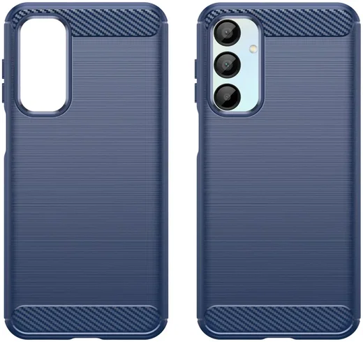 Samsung Galaxy A16 Hoesje Geborsteld TPU Flexibele Back Cover Blauw afbeelding 2