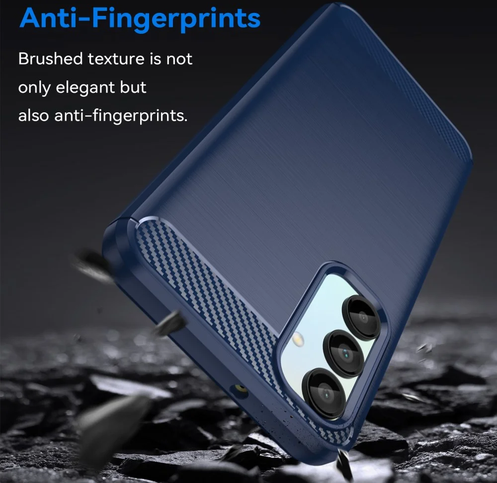 Samsung Galaxy A16 Hoesje Geborsteld TPU Flexibele Back Cover Blauw afbeelding 4