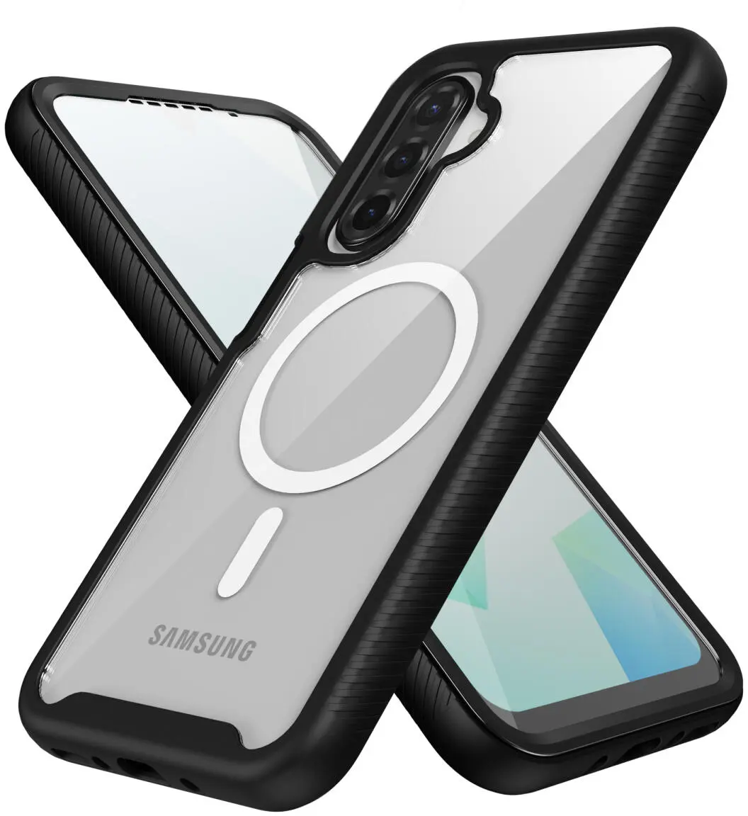 Samsung Galaxy A16 Hoesje Full Protect 360° Cover met MagSafe Zwart afbeelding 3