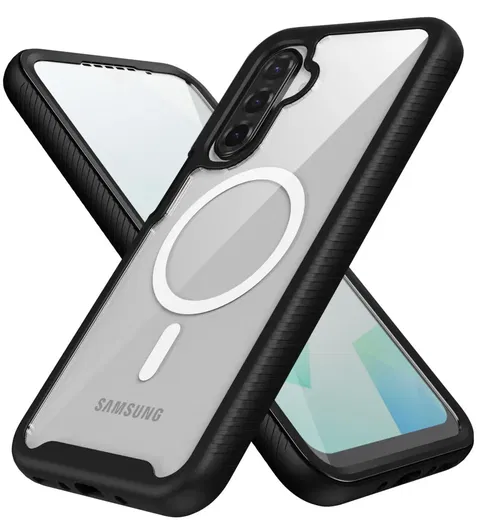 Samsung Galaxy A16 Hoesje Full Protect 360° Cover met MagSafe Zwart afbeelding 3