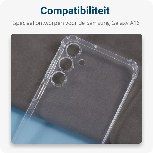 Samsung Galaxy A16 Hoesje met Koord Schokbestendig TPU Transparant afbeelding 4