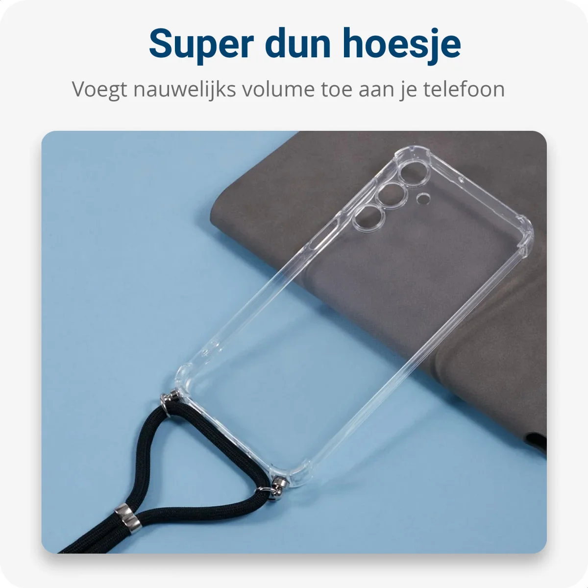 Samsung Galaxy A16 Hoesje met Koord Schokbestendig TPU Transparant afbeelding 5
