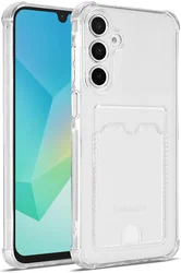 Samsung Galaxy A16 Hoesje Dun TPU met Pasjeshouder Back Cover Transparant afbeelding