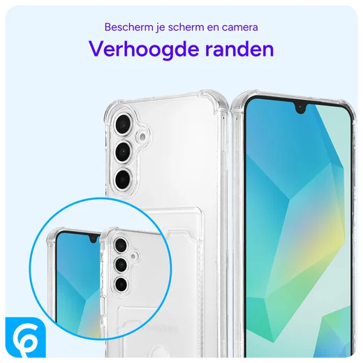 Samsung Galaxy A16 Hoesje Dun TPU met Pasjeshouder Back Cover Transparant afbeelding 3