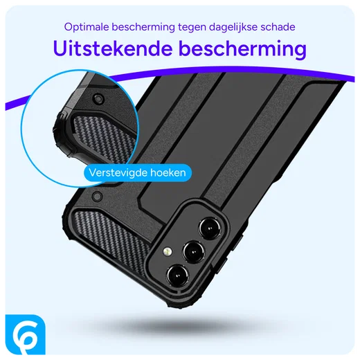 Samsung Galaxy A16 Hoesje Shock Proof Hybride Back Cover Zwart afbeelding 5