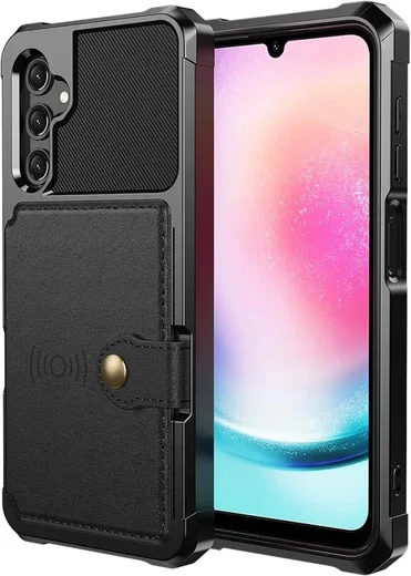 Samsung Galaxy A16 Hoesje 3-in-1 Pasjes Portemonnee Back Cover Zwart afbeelding 3