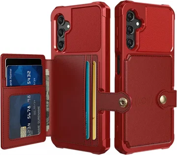 Samsung Galaxy A16 Hoesje 3-in-1 Pasjes Portemonnee Back Cover Rood