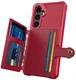 Samsung Galaxy A16 TPU Back Cover met Kunstleren Wallet Rood afbeelding 9