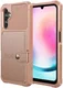 Samsung Galaxy A16 Hoesje 3-in-1 Pasjes Portemonnee Back Cover Roze afbeelding 3