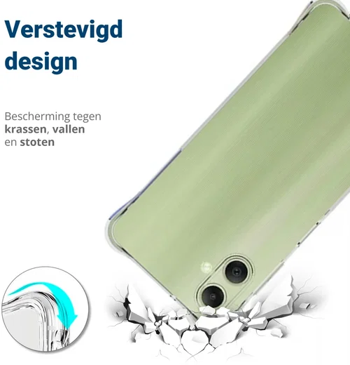 Samsung Galaxy A06 Hoesje Schokbestendig en Dun TPU Back Cover Transparant afbeelding 2