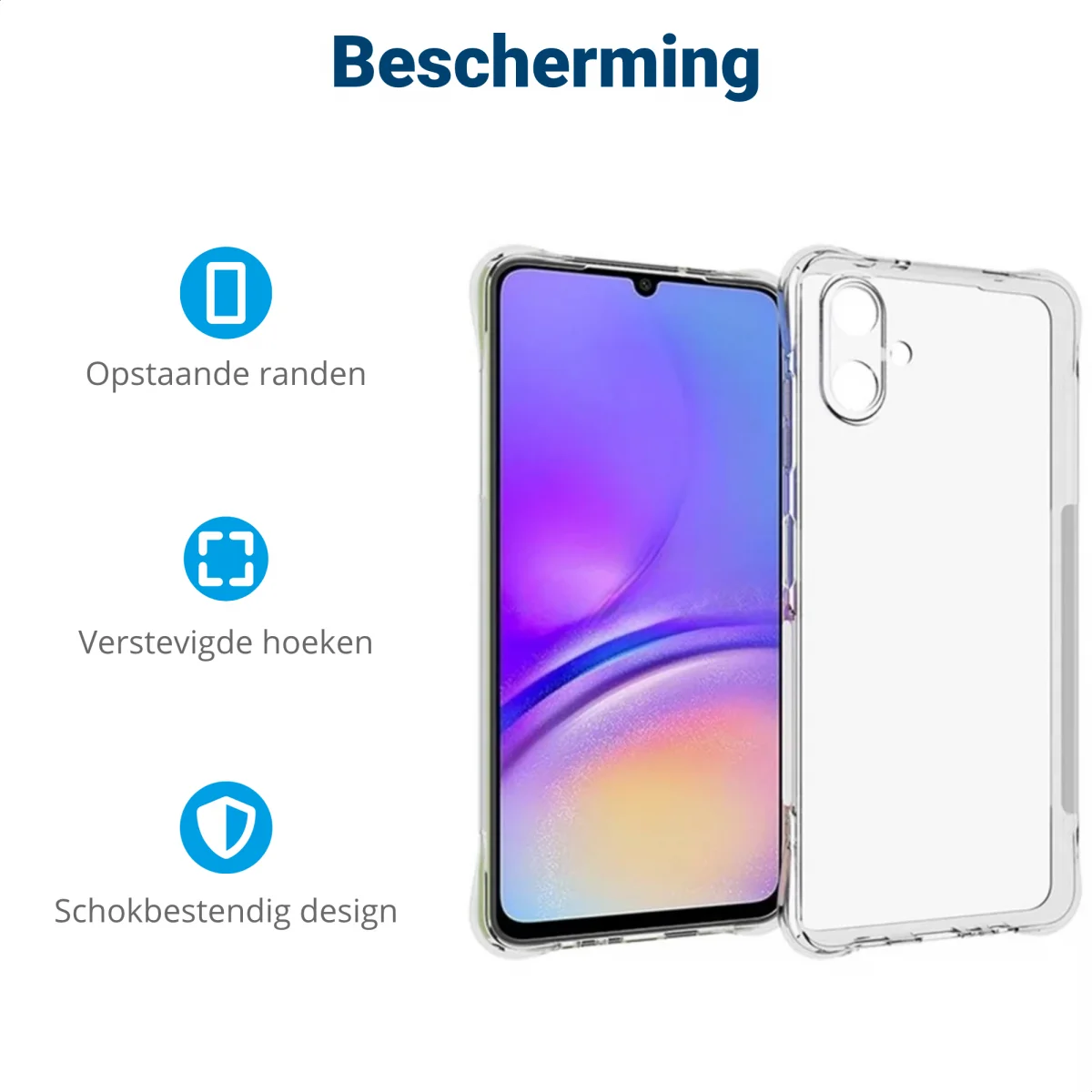 Samsung Galaxy A06 Hoesje Schokbestendig en Dun TPU Back Cover Transparant afbeelding 4