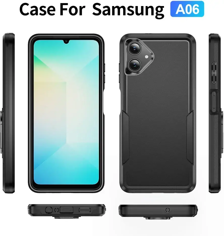 Samsung Galaxy A06 Hoesje Schokbestendige Hardcase Back Cover Zwart afbeelding 9