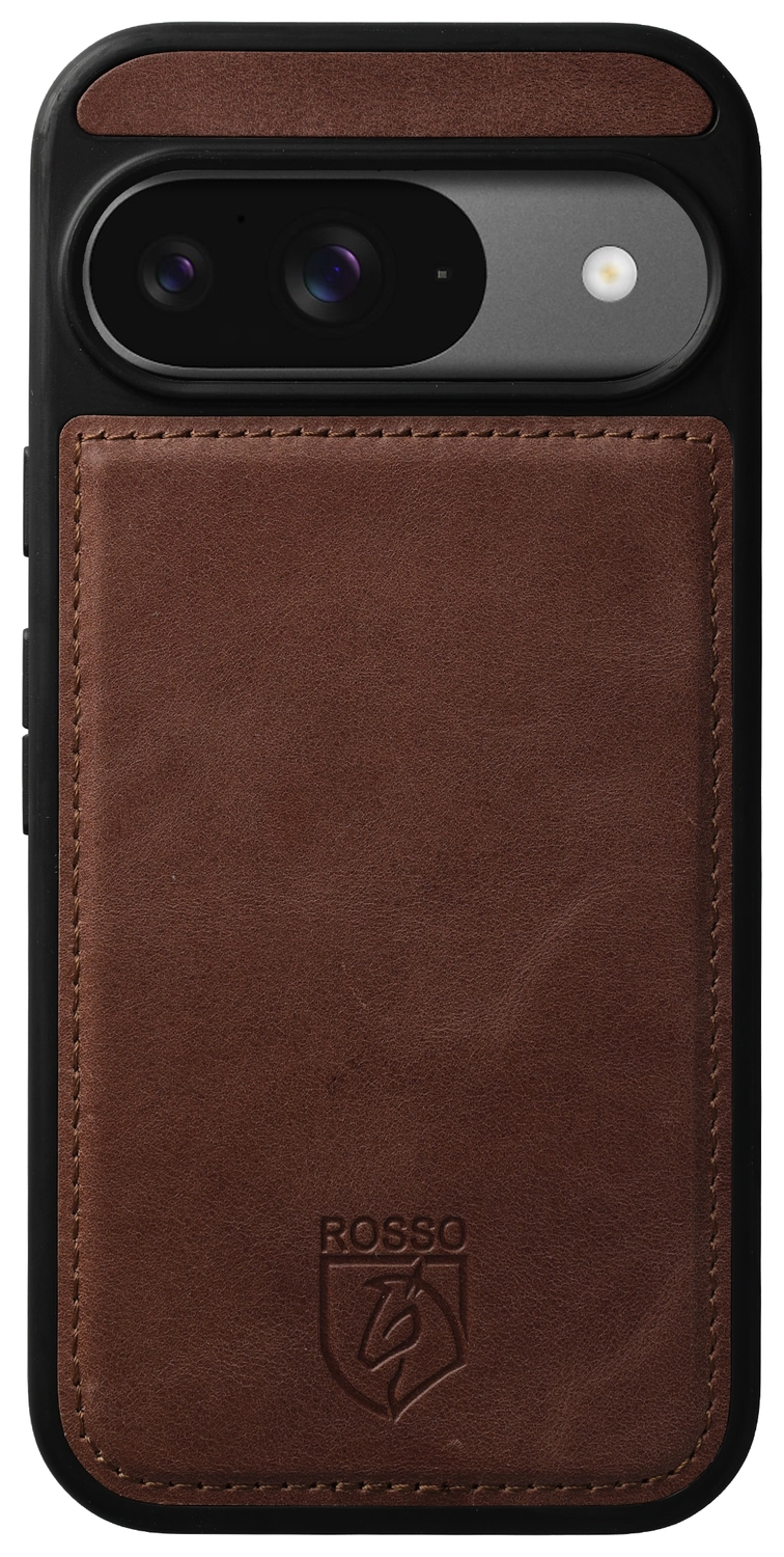 Rosso Elite Google Pixel 9 / 9 Pro Hoesje MagSafe Book Case Echt Leer Bruin afbeelding 7