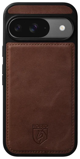Rosso Elite Google Pixel 9 / 9 Pro Hoesje MagSafe Book Case Echt Leer Bruin afbeelding 7