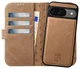 Rosso Elite Google Pixel 9 / 9 Pro Hoesje MagSafe Book Case Echt Leer Lichtbruin