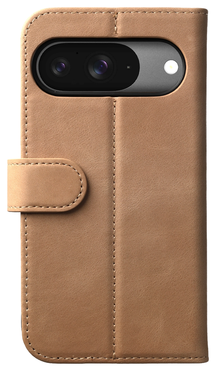 Rosso Elite Google Pixel 9 / 9 Pro Hoesje MagSafe Book Case Echt Leer Lichtbruin afbeelding 7