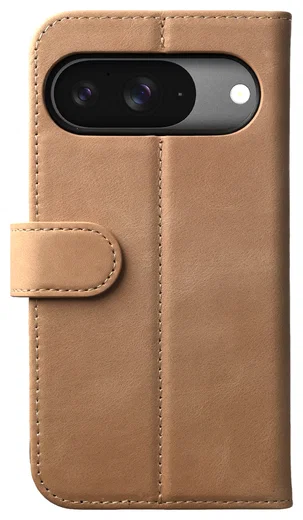 Rosso Elite Google Pixel 9 / 9 Pro Hoesje MagSafe Book Case Echt Leer Lichtbruin afbeelding 7