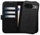 Rosso Elite Google Pixel 9 / 9 Pro Hoesje MagSafe Book Case Echt Leer Zwart