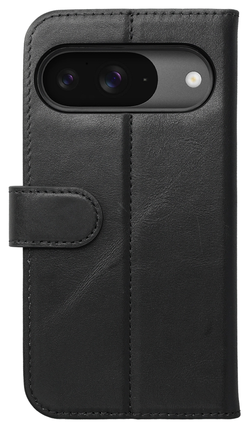 Rosso Elite Google Pixel 9 / 9 Pro Hoesje MagSafe Book Case Echt Leer Zwart afbeelding 8