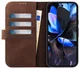Rosso Elite Google Pixel 9 Pro XL Hoesje MagSafe Book Case Echt Leer Bruin afbeelding 2