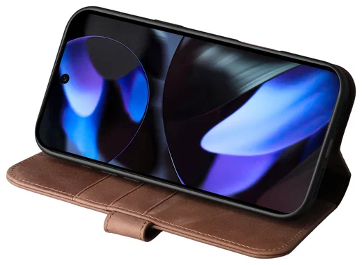 Rosso Elite Google Pixel 9 Pro XL Hoesje MagSafe Book Case Echt Leer Bruin afbeelding 9
