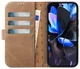 Rosso Elite Google Pixel 9 Pro XL Hoesje MagSafe Book Case Echt Leer Lichtbruin afbeelding 2