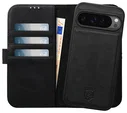 Rosso Elite Google Pixel 9 Pro XL Hoesje MagSafe Book Case Echt Leer Zwart
