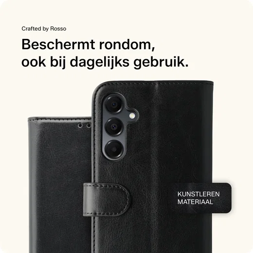 Rosso Element Samsung Galaxy A16 Hoesje Book Case Wallet Zwart afbeelding 5