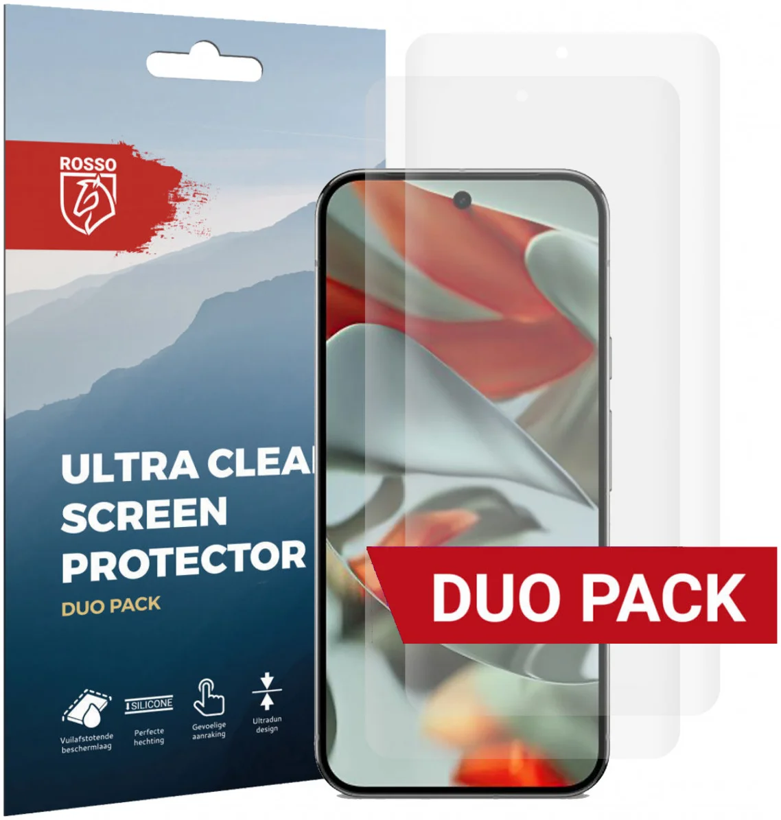 Rosso Google Pixel 9 Pro XL Screen Protector Case Friendly Folie Duo Pack afbeelding 1