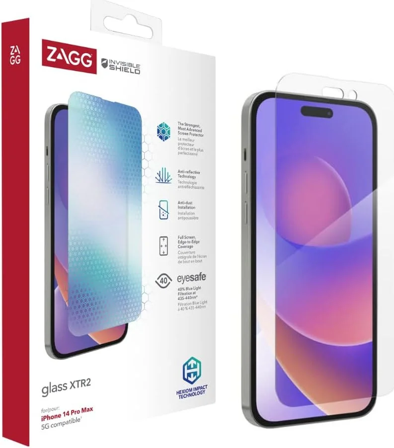 ZAGG InvisibleShield Glass XTR2 iPhone 14 Pro Max Screen Protector afbeelding 1