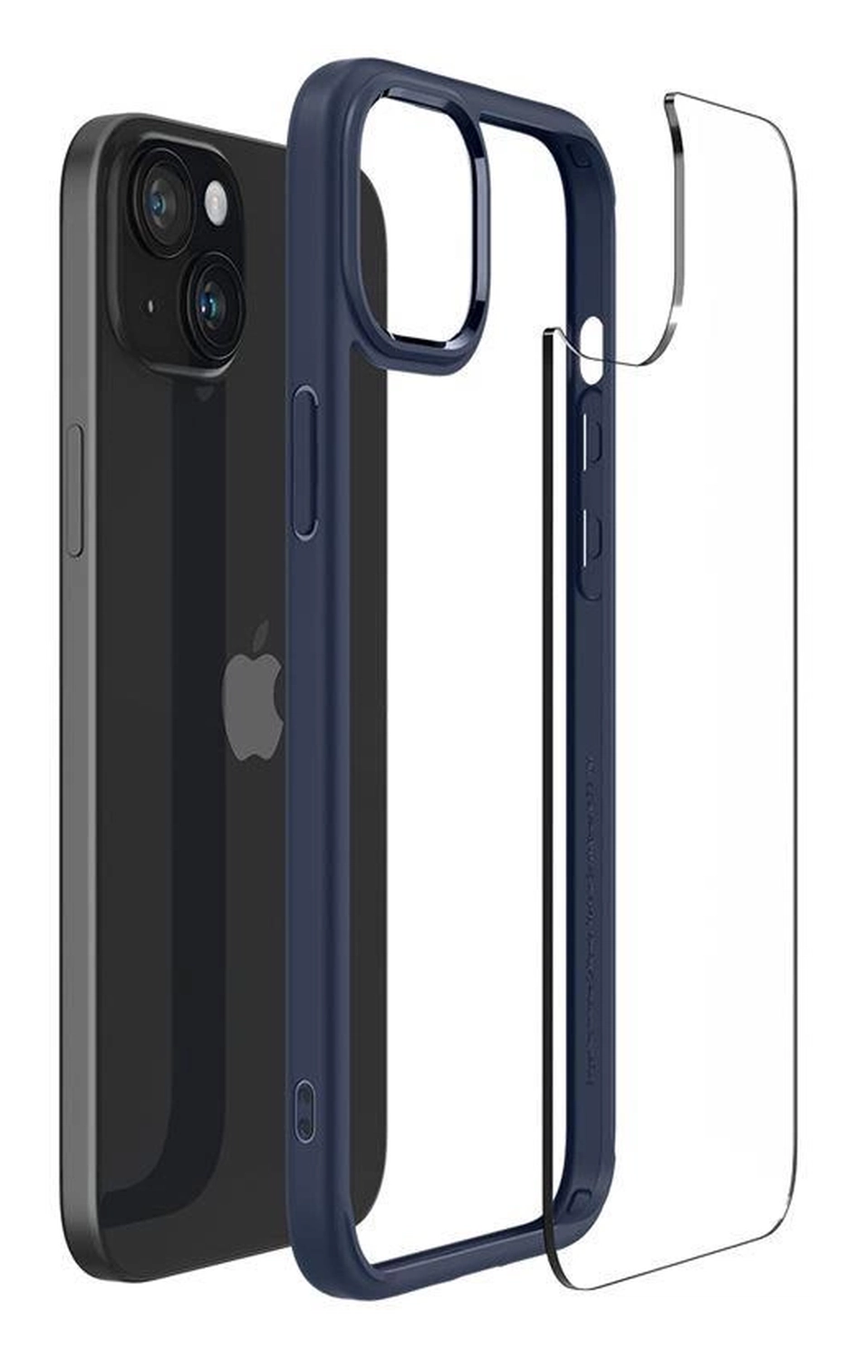 Spigen Crystal Hybrid Apple iPhone 15 Plus Hoesje Back Cover Transparant Blauw afbeelding 5