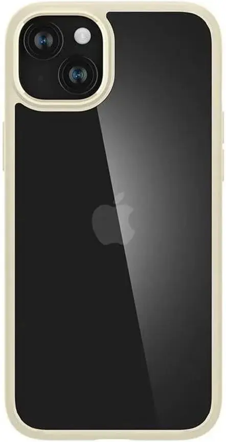 Spigen Crystal Hybrid Apple iPhone 15 Plus Hoesje Back Cover Transparant Beige afbeelding 6