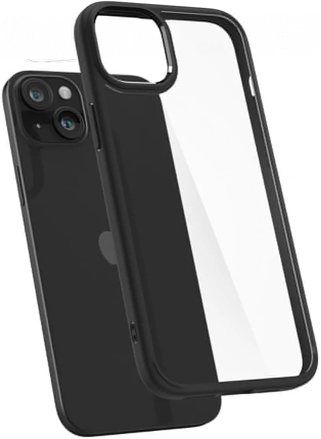 Spigen Crystal Hybrid Apple iPhone 15 Plus Hoesje Back Cover Transparant Zwart afbeelding 2