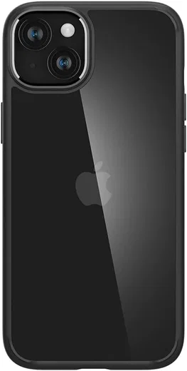 Spigen Crystal Hybrid Apple iPhone 15 Plus Hoesje Back Cover Transparant Zwart afbeelding 5