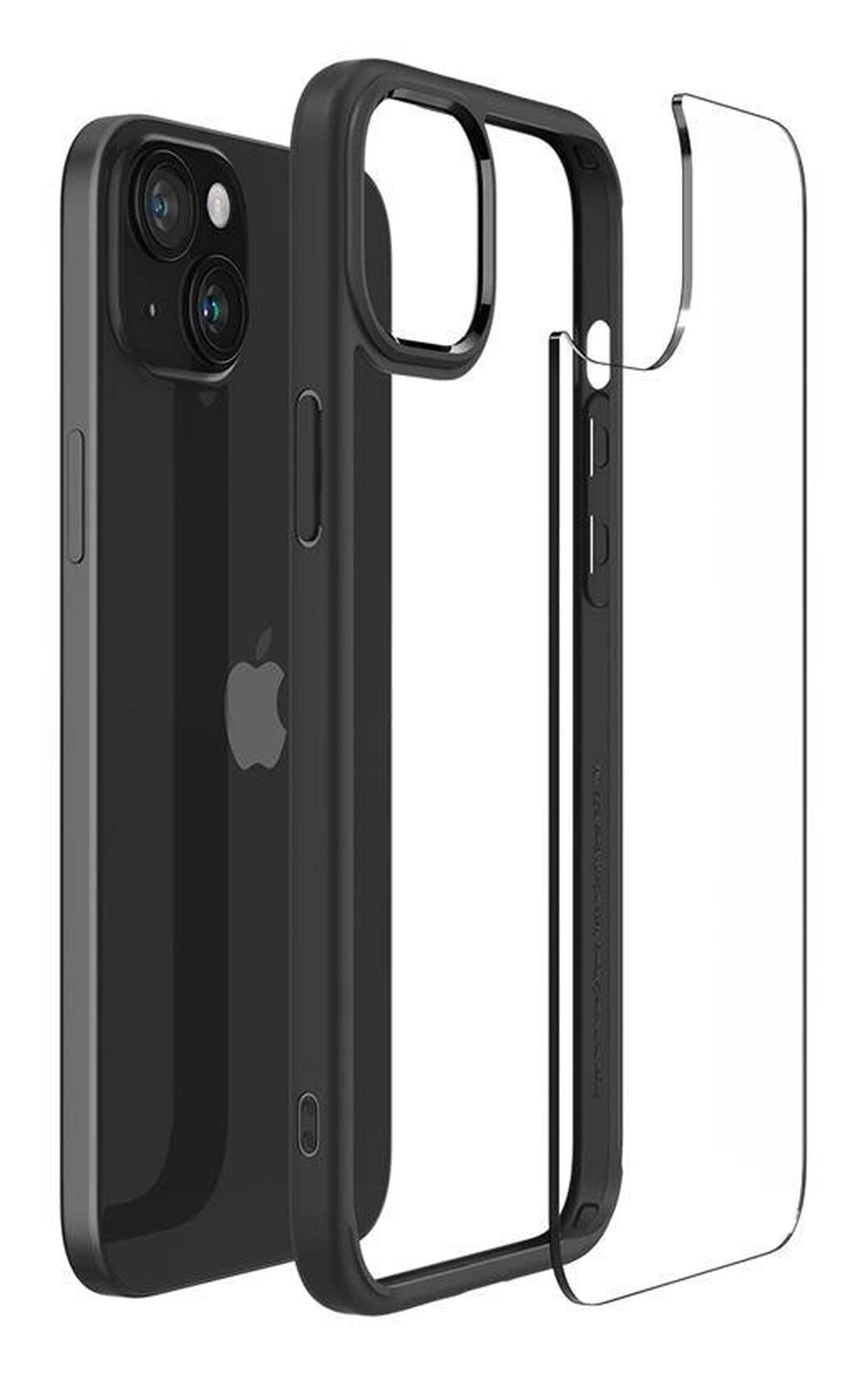 Spigen Crystal Hybrid Apple iPhone 15 Plus Hoesje Back Cover Transparant Zwart afbeelding 6