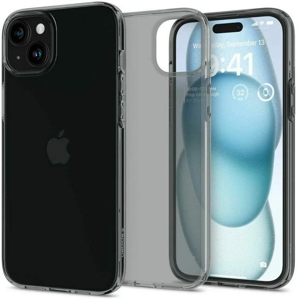 Spigen Crystal Flex Apple iPhone 15 Plus Hoesje Back Cover Space Crystal afbeelding 1