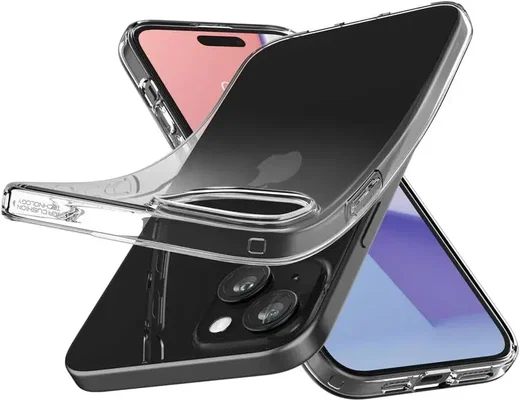 Spigen Crystal Flex Apple iPhone 15 Plus Hoesje Back Cover Transparant afbeelding 3